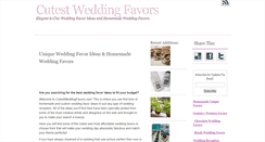 Desktop Screenshot of cutestweddingfavors.com